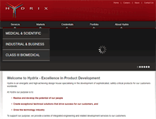 Tablet Screenshot of hydrix.com